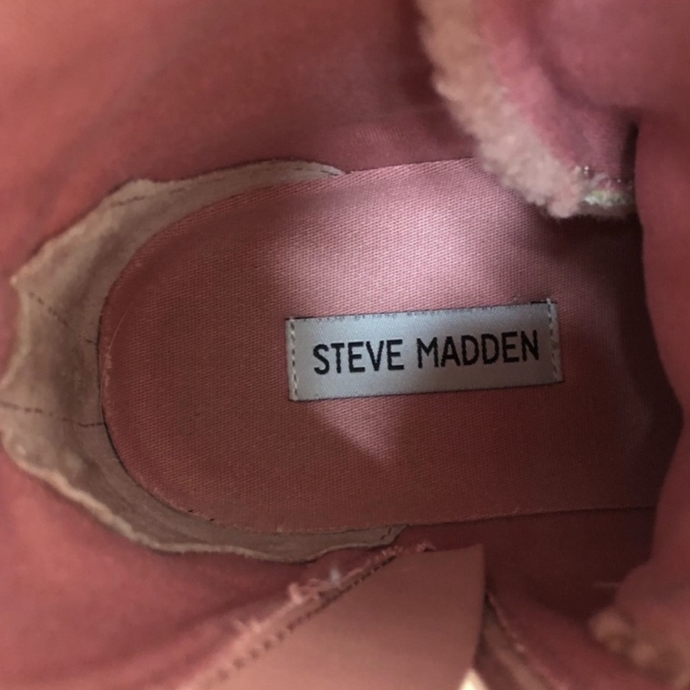 Steve Madden Shaft Platform High Top Sneakers Baby Light Pink - Picture 6 of 6